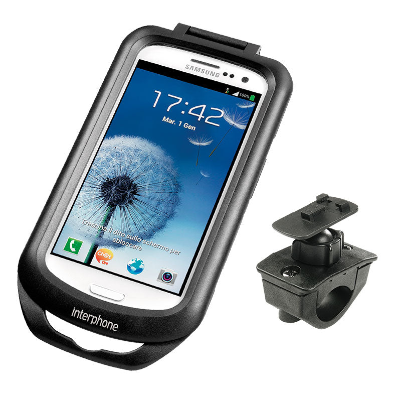 Interphone Galaxy S3 Mobile Phone Holder For Tubular Motorcycle Handlebars