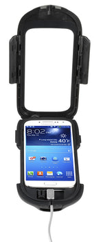 Interphone Galaxy S4 Mobile Phone Holder For Non Tubular Motorcycle Handlebars