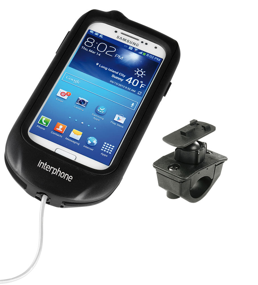 Interphone Galaxy S4 Mobile Phone Holder For Tubular Motorcycle Handlebars
