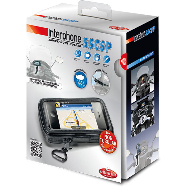 Interphone Universal Smartphone Motorcycle Non Tubular Handlebar Mount Holder