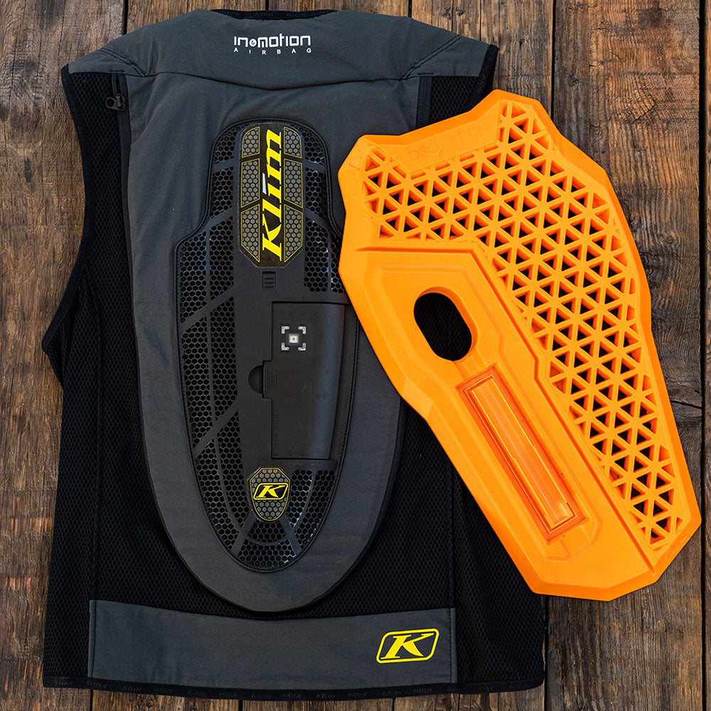 Klim Airbag Vest Compatible D3O Level 2 Back Protector Orange