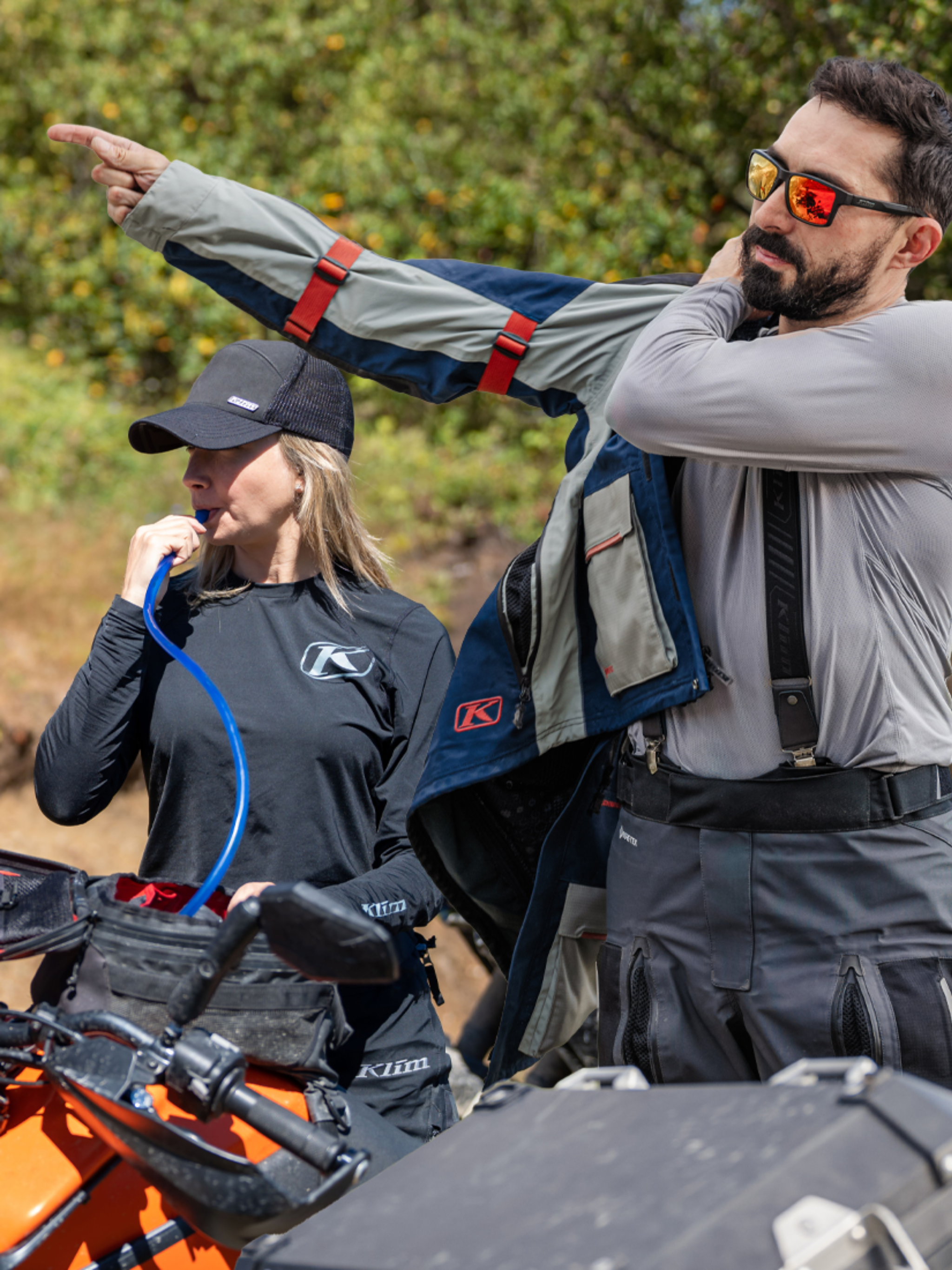 KLIM motorcycle gear banner.