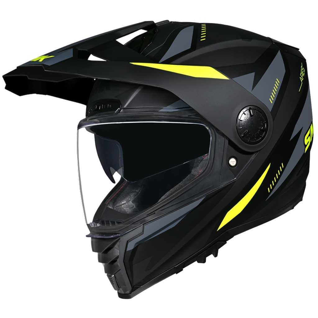 SMK Ares Claw Matt Black Yellow + Free Dark Visor 1