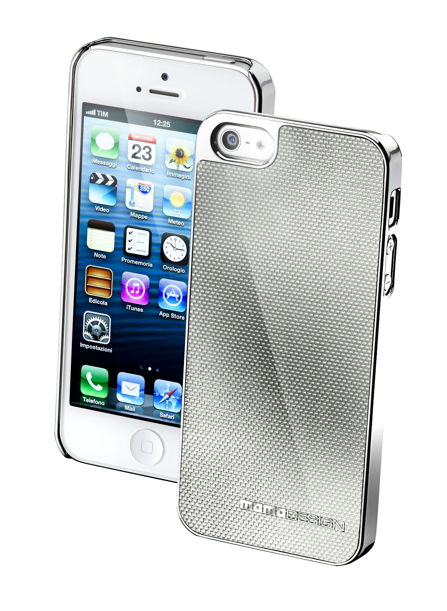 Mono Carbon Silver Cover Case Sleeve For IPHONE 5 5S