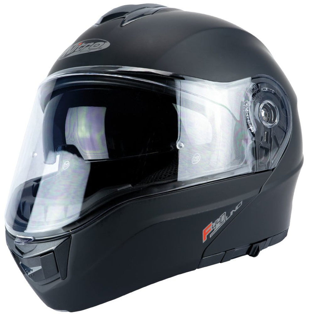Nitro F440 Satin Black Flip Up Helmet