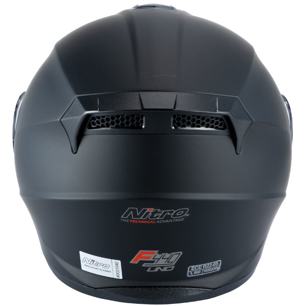 Nitro F440 Satin Black Flip Up Helmet