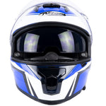 Nitro N540 DVS Podium Gloss White Black Blue Motorcycle Helmet