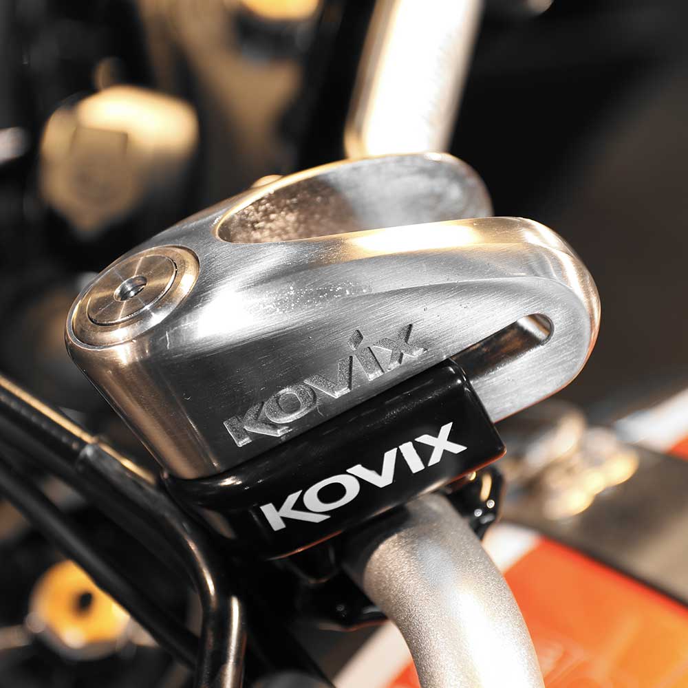 Kovix KVZ2 Disc Lock 14mm Brushed Metal With Lock Holder