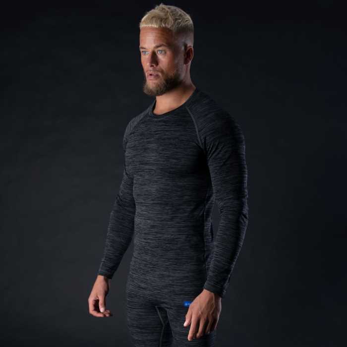 Oxford Advanced Base Layer Mens Top Charcoal Marl