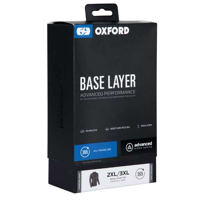 Oxford Advanced Base Layer Mens Top Charcoal Marl