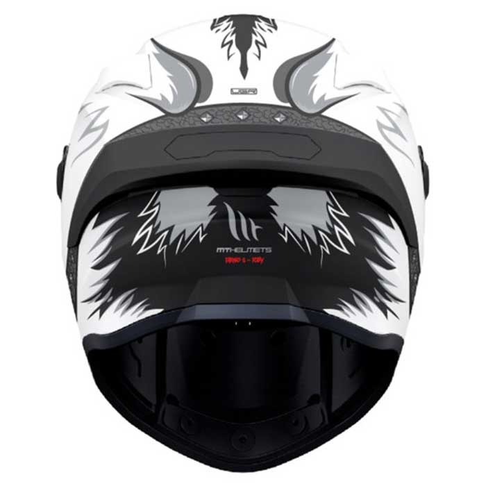 MT Targo S Toby Gloss White Grey Helmet