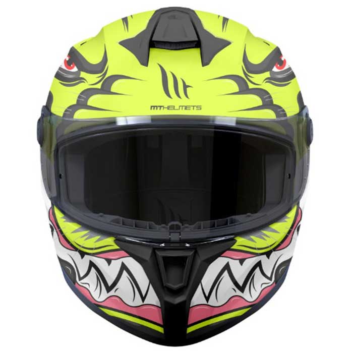 MT Targo S Toby Matt Fluo Yellow Helmet