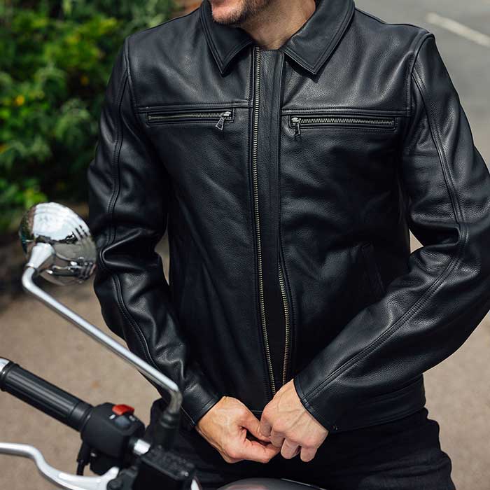 Merlin Kingsbury D3O Leather Black Jacket