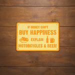 Oxford Garage Metal Sign: BUY HAPPINESS