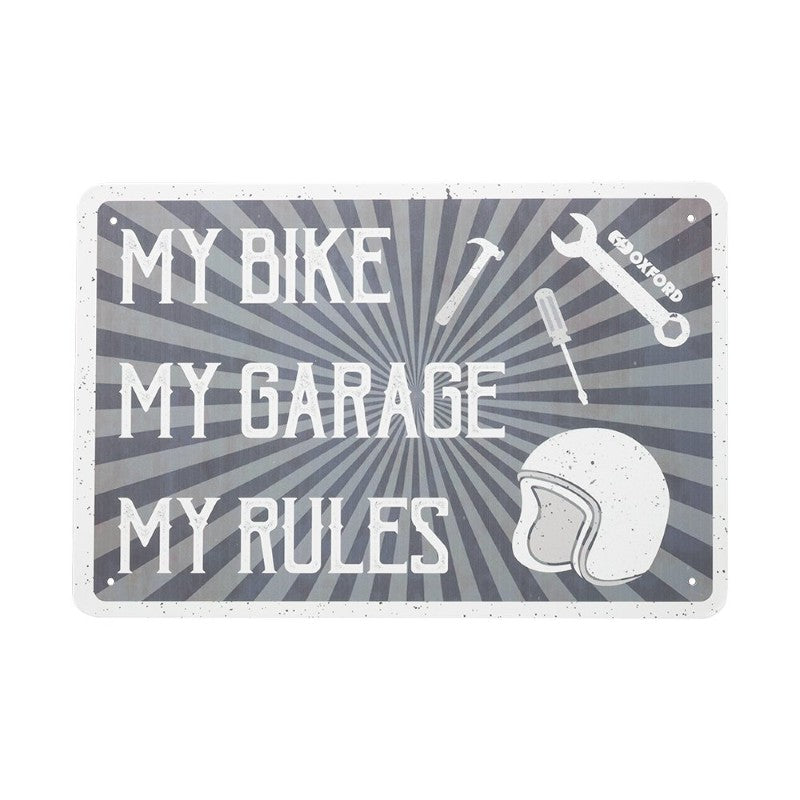 Oxford Garage Metal Sign: MY RULES