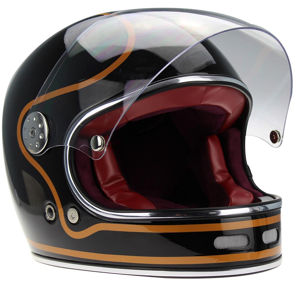 VPR.303 F656 Vintage Black Copper Motorcycle Helmet