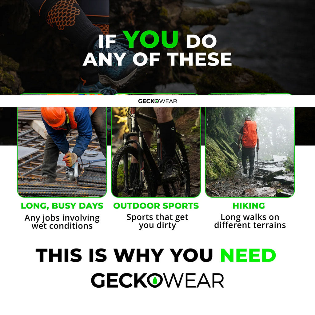 GeckoWear Knee Length Waterproof Compression Socks