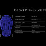 Rheon CE Level 2 Full Back Protector Insert Armour