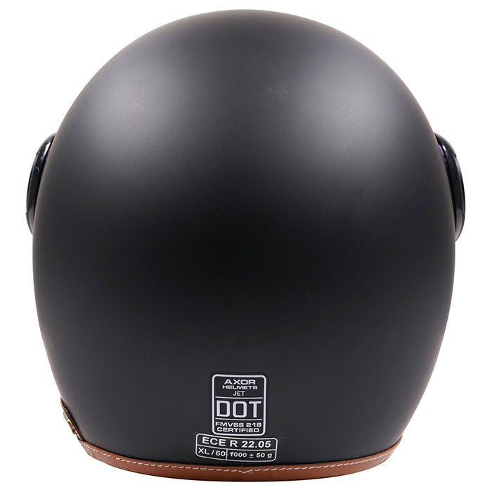 Axor Jet Matt Black Helmet With Brown Interior