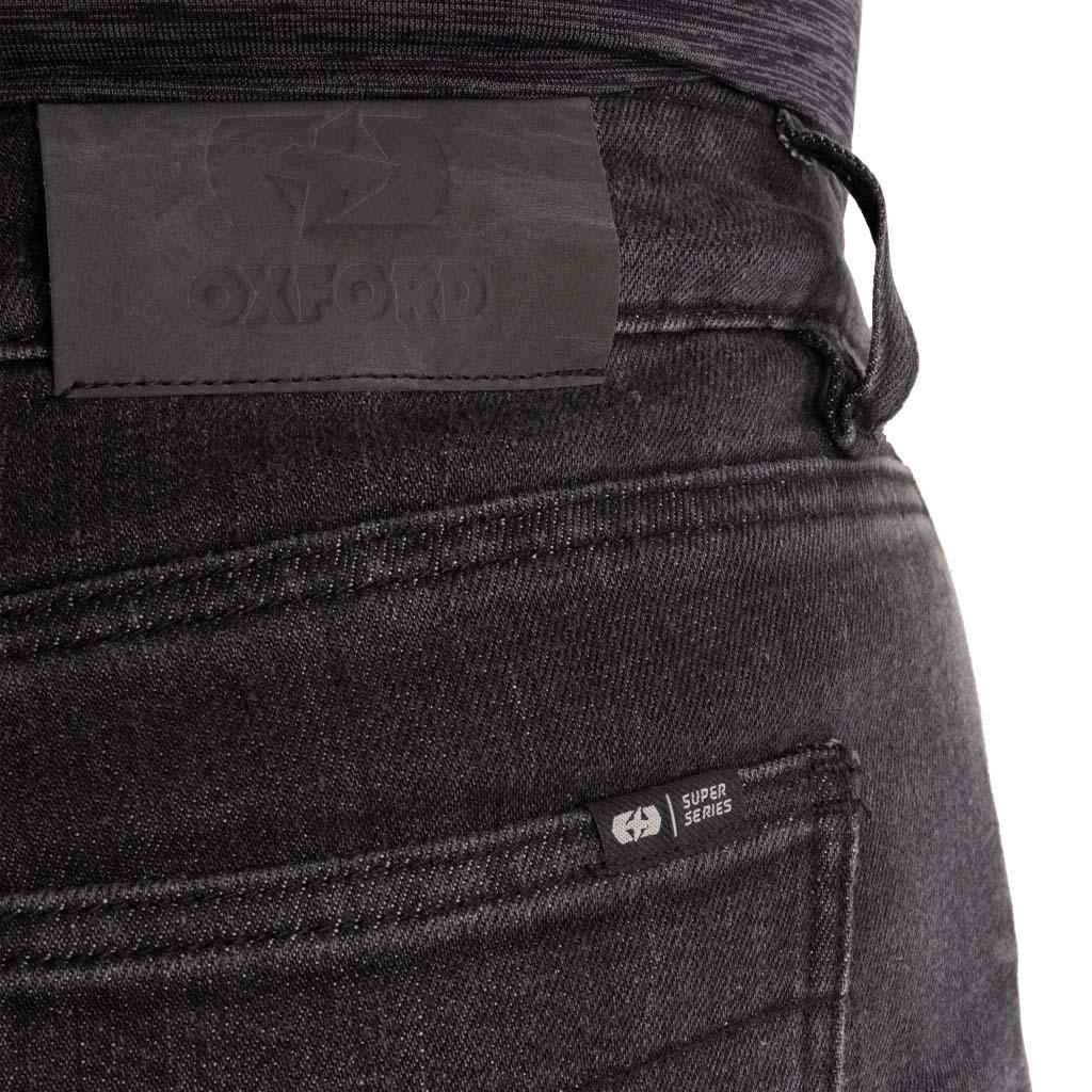 Oxford Super Jeans Slim Mens Black Regular Leg