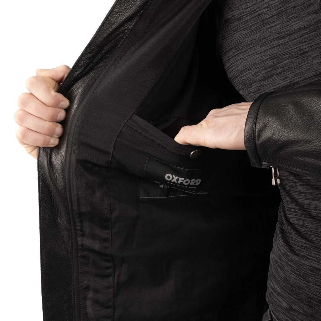 Oxford Walton 2.0 Mens Leather Jacket Black