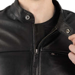Oxford Walton 2.0 Mens Leather Jacket Black