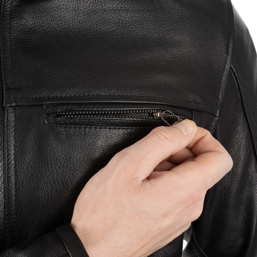 Oxford Walton 2.0 Mens Leather Jacket Black