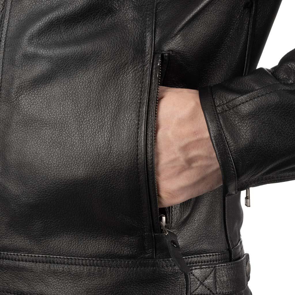 Oxford Walton 2.0 Mens Leather Jacket Black