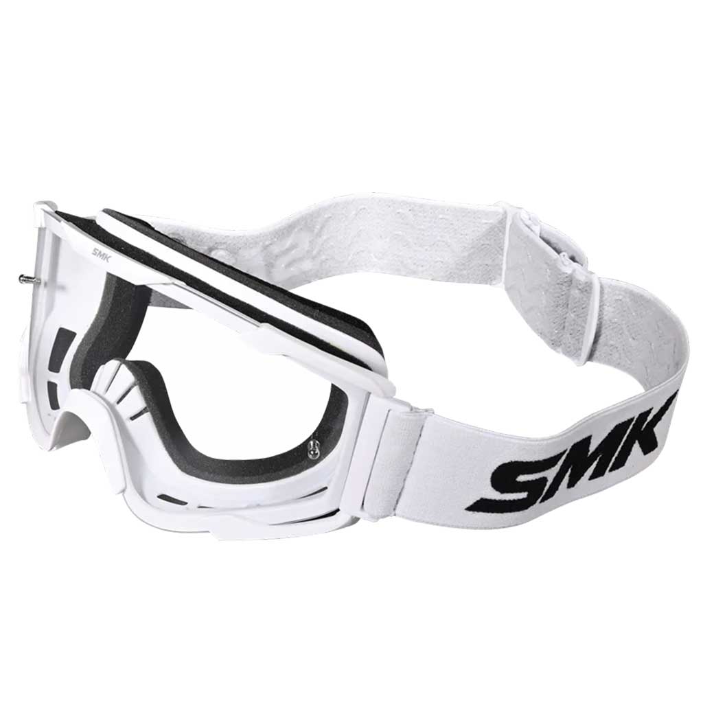 SMK Goggle Terrain White Clear Lens White Strap