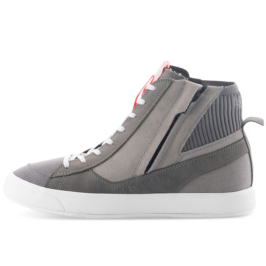 Alpinestars Stated Short Boots Light Grey Red Fluo White