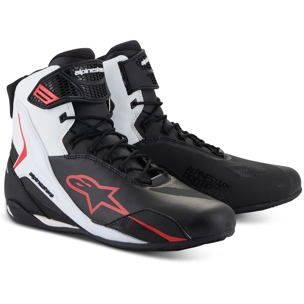 Alpinestars Faster-4 Short Boots Black White Red