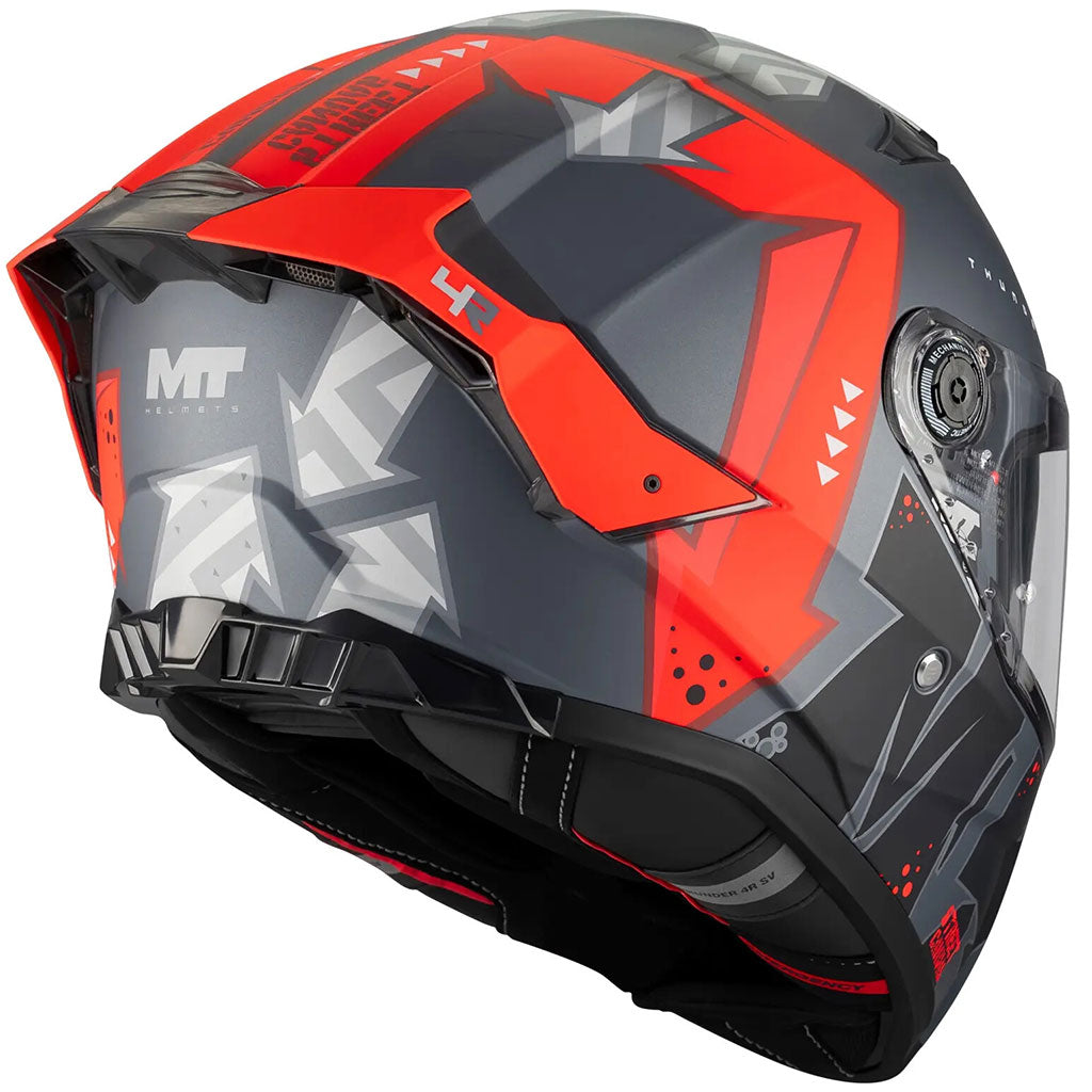 MT Thunder 4 R Canvas C5 Matt Black Red