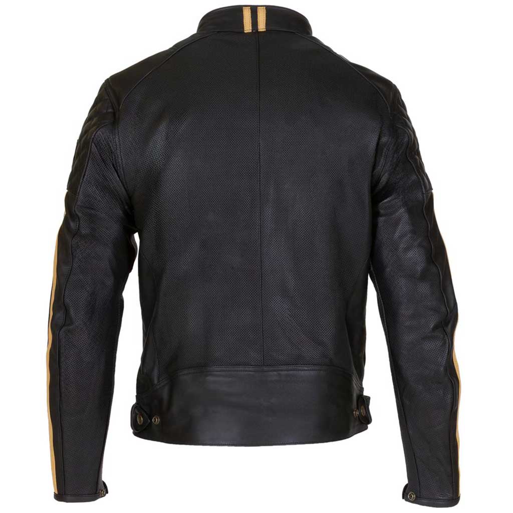 Merlin Icon Black Gold Leather Jacket