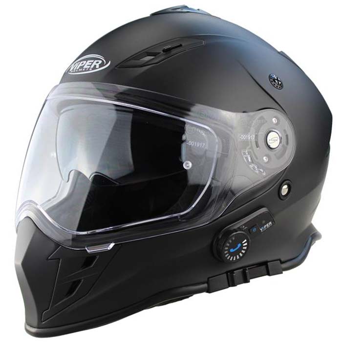 Viper RSV141 BL+ Full Face Matt Black Bluetooth