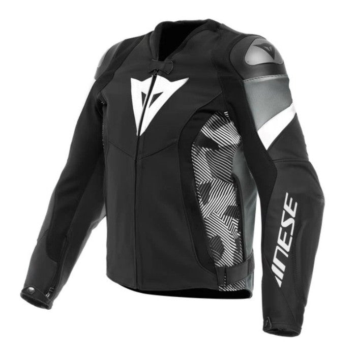 Dainese Avro 5 Leather Jacket F13 Black White Anthracite