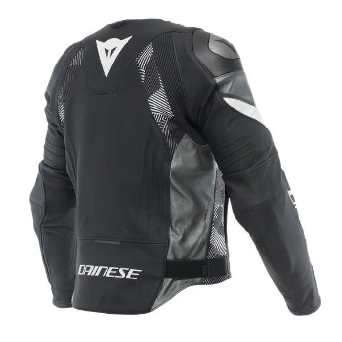 Dainese Avro 5 Leather Jacket F13 Black White Anthracite