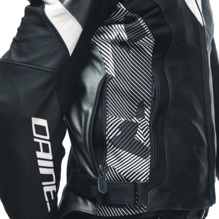 Dainese Avro 5 Leather Jacket F13 Black White Anthracite