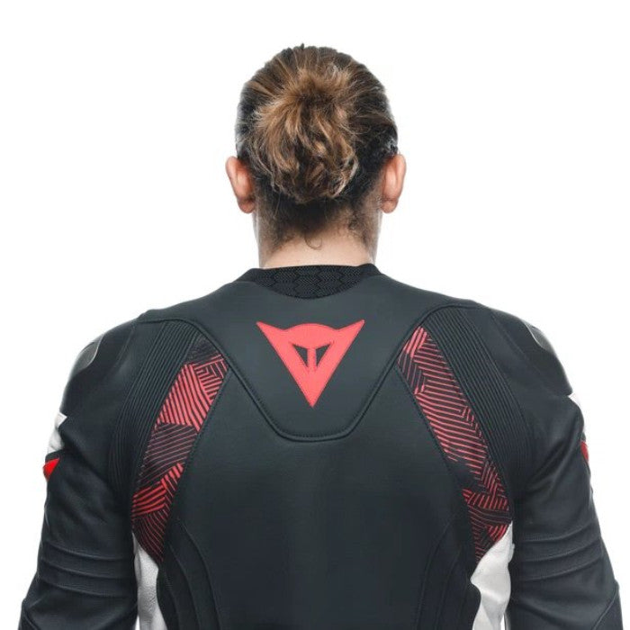 Dainese Avro 5 Leather Jacket A77 Black Lava Red White