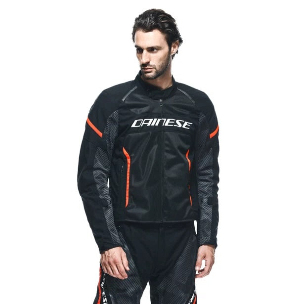 Dainese Air Frame 3 Tex Jacket P75 Black Red Fluo