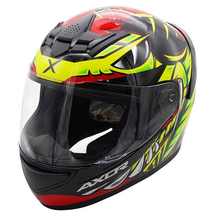 Axor Rage Python Gloss Red Yellow Black Helmet