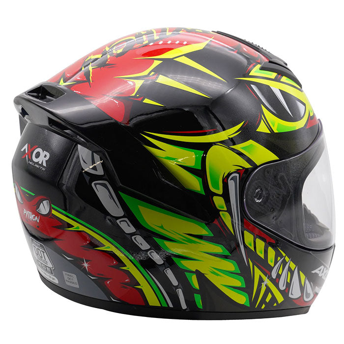 Axor Rage Python Gloss Red Yellow Black Helmet