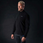 Oxford Advanced Micro Fleece 1 2 Neck Mens Top Black