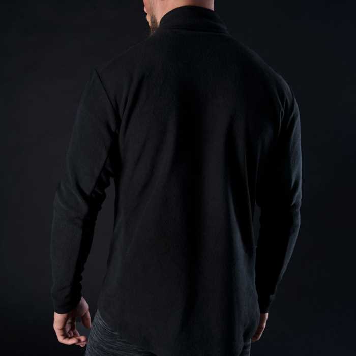 Oxford Advanced Micro Fleece 1 2 Neck Mens Top Black