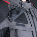 Oxford Rockland Mens Jacket Charcoal Black Red