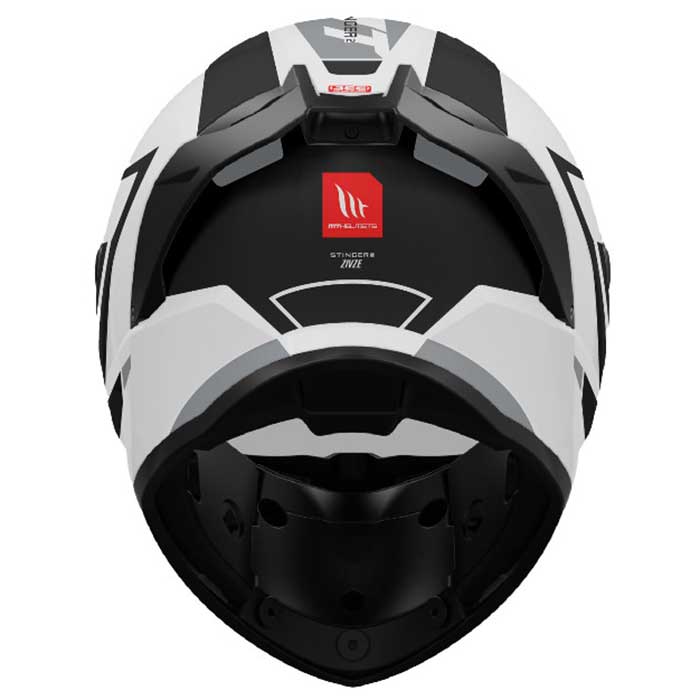 MT Stinger 2 Zivze Gloss Black White Helmet