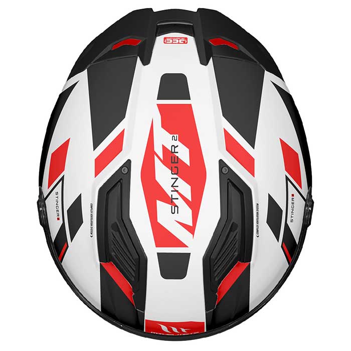 MT Stinger 2 Zivze Gloss Black White Red Helmet
