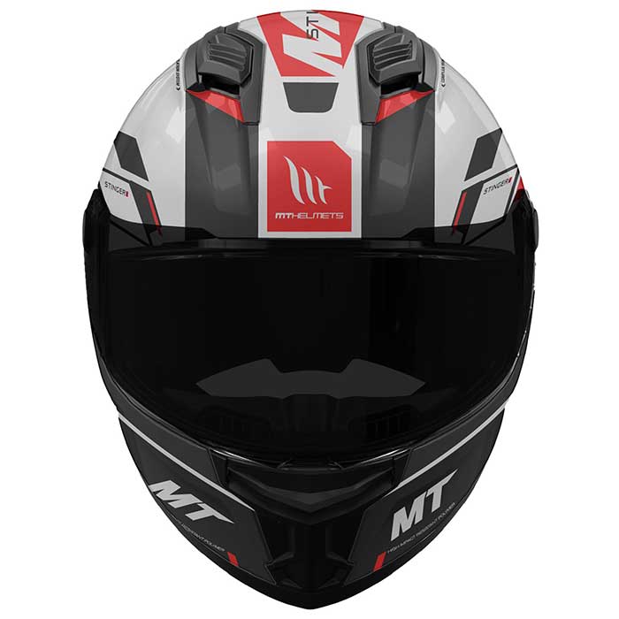 MT Stinger 2 Zivze Gloss Black White Red Helmet