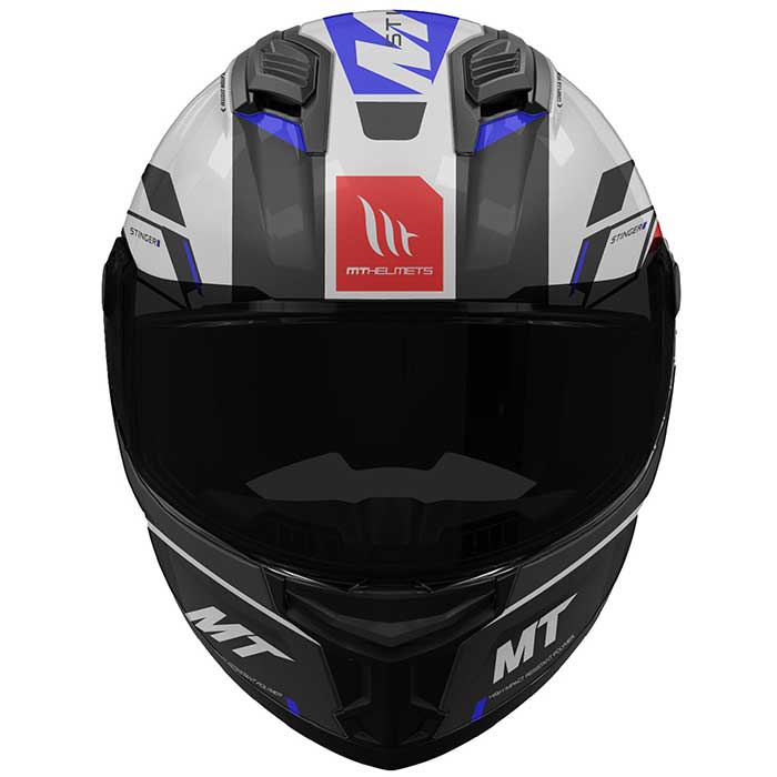 MT Stinger 2 Zivze Gloss Black White Blue Helmet