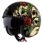 MT Le Mans 2 SV S Breakout Matt Black Red Helmet