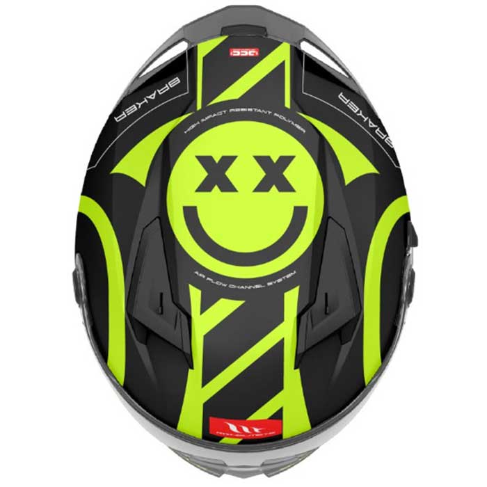 MT Braker SV Inox Matt Black Fluo Yellow Helmet